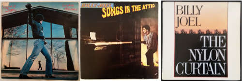Billy Joel 3 vinyl lps - Glass houses (1980) - Songs in the attic (1981) - The nylon curtain (1982)
