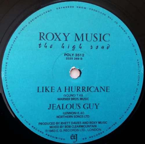 Roxy Music  The high road - vinyl lp - import (mini-album 26 minutes) - (G+/VG)