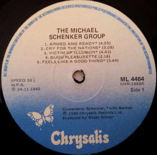 The Michael Schenker Group  - The Michael Schenker Group - vinyl lp (Ex VG+/VG)