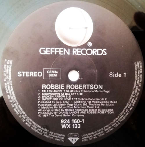 Robbie Robertson - Robbie Robertson vinyl lp with lyrics - Import [VG-/G-]