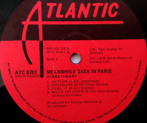 Streetheart - Meanwhile back In Paris - vinyl lp [VG/VG+]