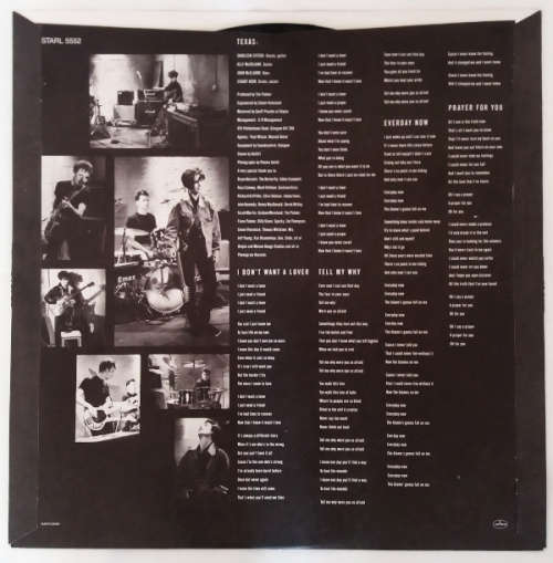Texas - Southside vinyl lp with lyrics - import (NM-/VG+)