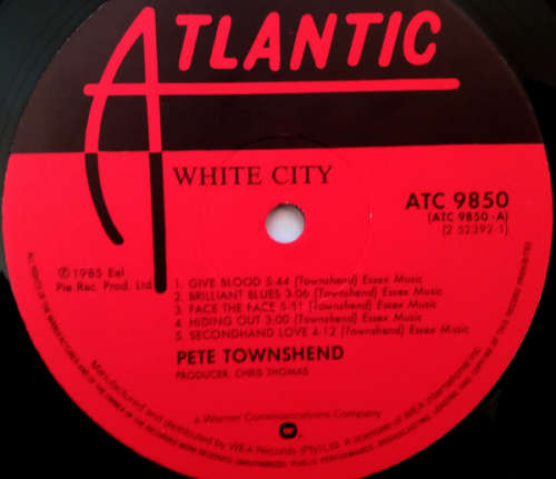 Pete Townshend - White City vinyl lp