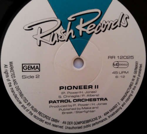 First Patrol/ Patrol Orchestra - Fanfare from Rocky IV / Pioneer II -  maxi single vinyl 12` 45 rpm
