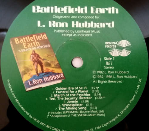 L.Ron Hubbard - Battlefield Earth vinyl lp (Ex VG+/VG+) - Music soundtrack of the book - Import