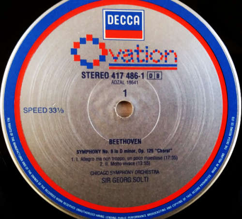 Ludwig van Beethoven 3 vinyl lps - Symphony 3, 6 and 9 - Moonlight Sonata, Pastoral and Choral
