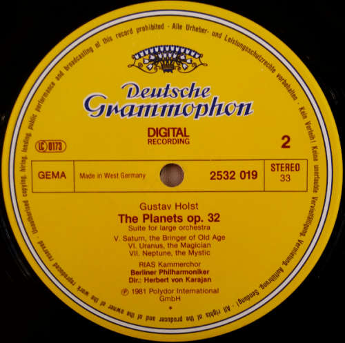 Gustav Holst - The Planets op.32 vinyl LP - Import (NM-/Ex VG+)