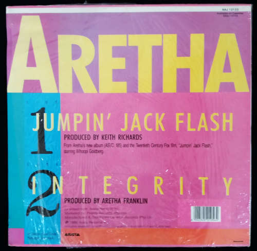 Aretha Franklin - Jumpin` Jack Flash 12` maxi vinyl 45 rpm (VG+/VG)