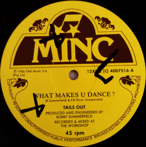 Tails Out (2) - what makes U dance 12` maxi single 45 rpm vinyl (VG+/VG+) - scarce and hard to find
