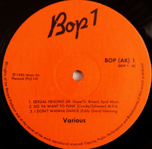 Bop 1 - various - 12` maxi singles vinyl ( VG/VG-)