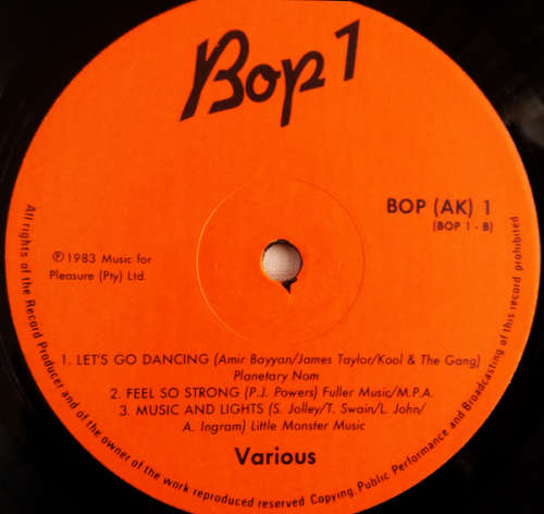 Bop 1 - various - 12` maxi singles vinyl ( VG/VG-)