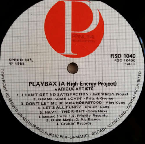 Playbax - A High Energy Project double vinyl lp (G-/VG+)