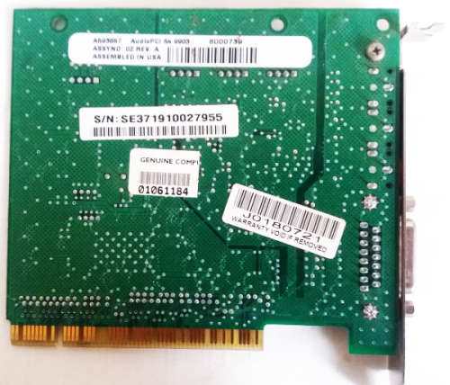 Creative ES1371 Soundblaster 128 Ensoniq PCI Sound card 16 bit for vintage computers