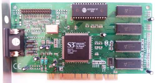 S3 Virge/DX On Board Q5E4BB 86C375 PCI 4 mb Video Graphics Card