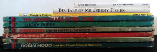 Children Readers collection of 9 books ( 6 Walt Disney, 2 Beatrix Potter, 1 Nick Butterworth)