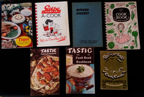 Vintage collection of Cooking books and Hamlyn Quick and Easy Salads and Snacks Card set  - Job lot