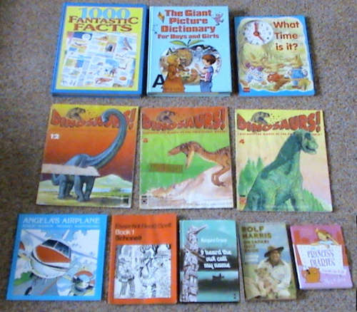 11 children books bundle -1000 Fantastic Facts, Picture Dictionary, readers, spelling, quiz books