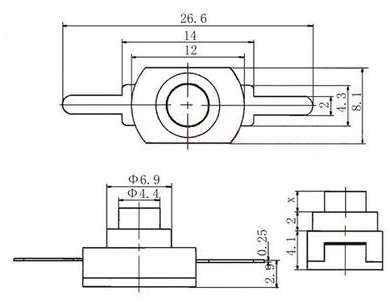 Mini Latching on - off push button switches 1A 30V DC 250V  - Bulk pack of 10 qty