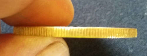 1987 SA gold plated R1 non circulated Coat of Arms Coin