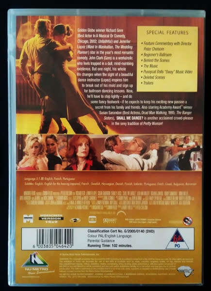 Shall we Dance DVD - starring Richard Gere, Jennifer Lopez & Susan Sarandon
