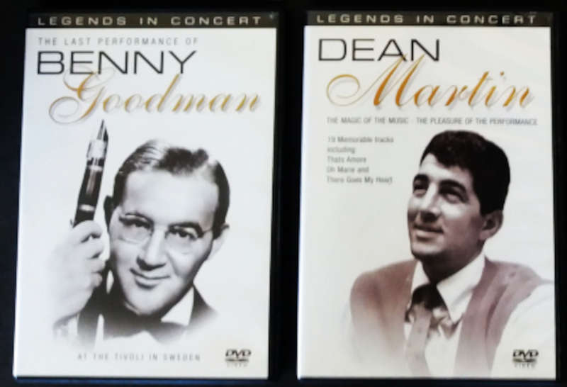 Legends in concert 2 dvds -Dean Martin and Benny Goodman - his last performance