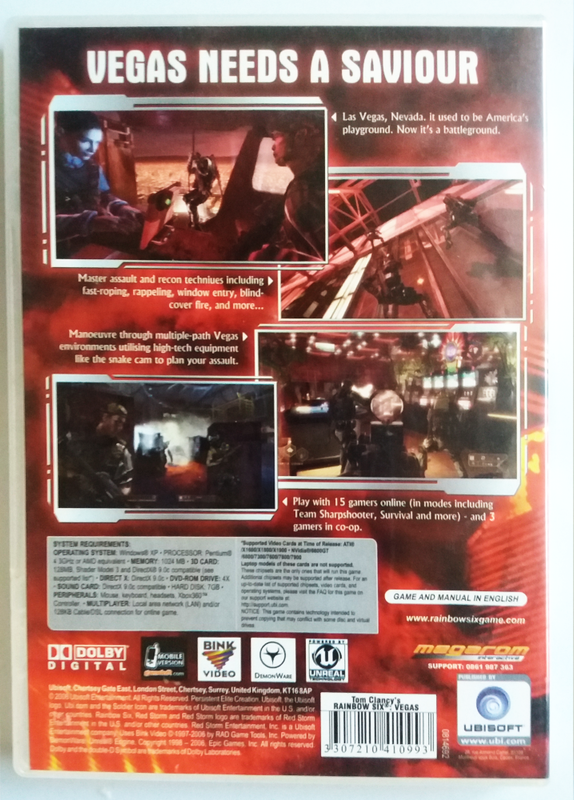 Tom Clancys - Rainbow six Vegas - pc dvd