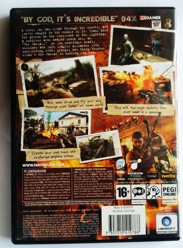 Far Cry 2 pc-dvd - import Europe
