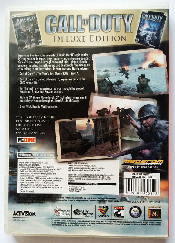 Call of duty - deluxe edition of 2 games - 4 pc cds