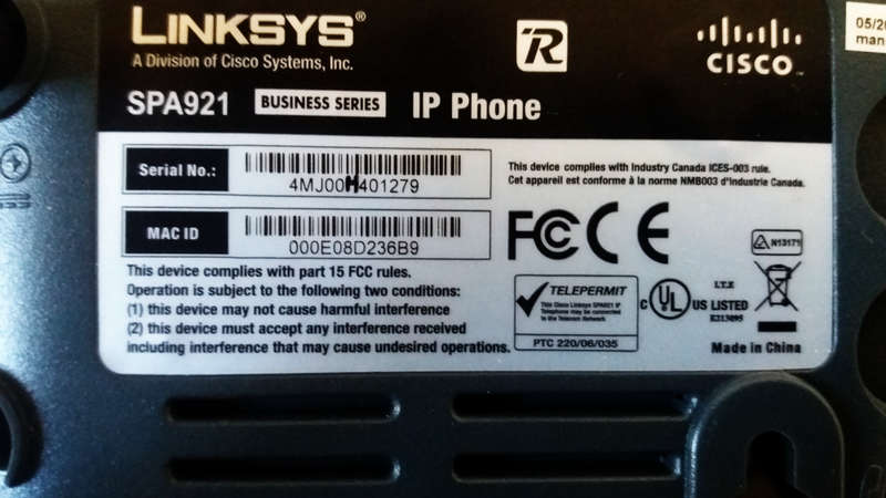 Voip telephone - Linksys SPA921-EU