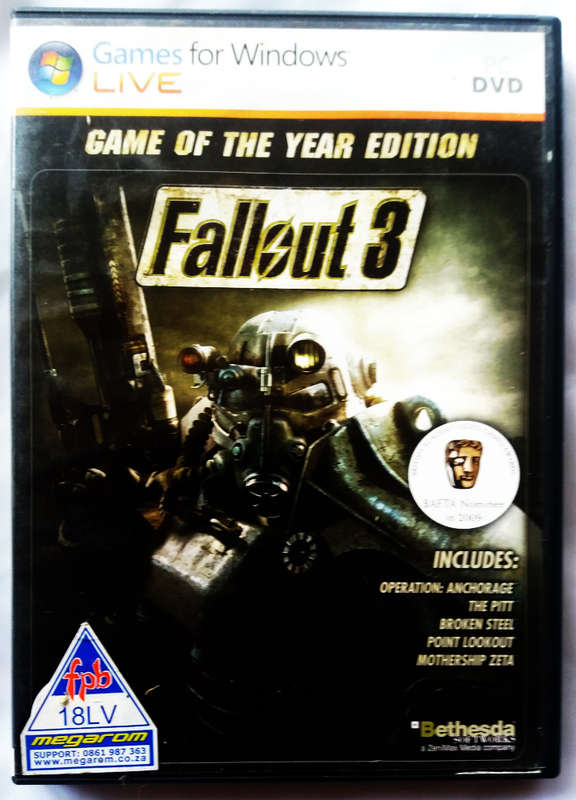 Fallout 3 pc dvd game for Windows live