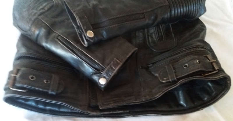 ECHT LEDER genuine real leather vintage ventilated medium bikers jacket