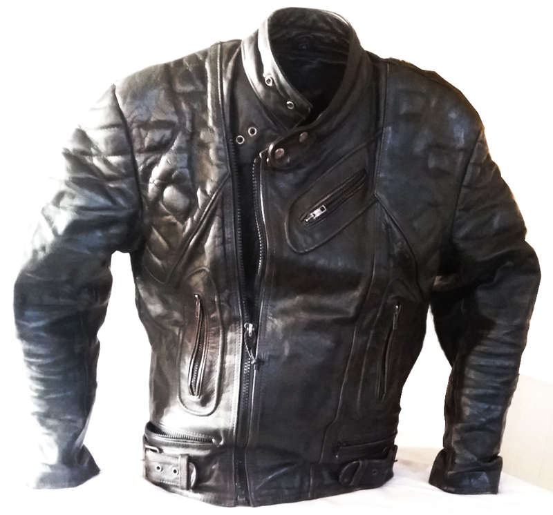 ECHT LEDER genuine real leather vintage ventilated medium bikers jacket
