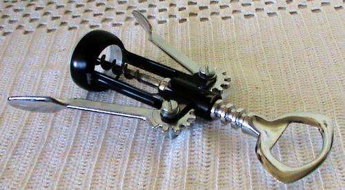 Double Lever solid metal corkscrew opener (Made in Italy)