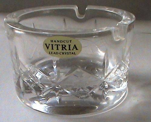 VITRIA HANDCUT LEAD CRYSTAL ASHTRAY