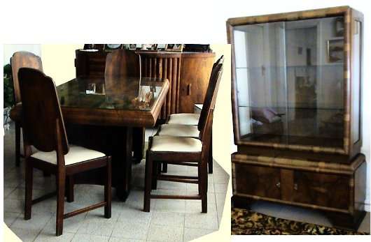 Dining room suite American Walnut - complete set circa 1945 -1948 ex CPT - Collection only