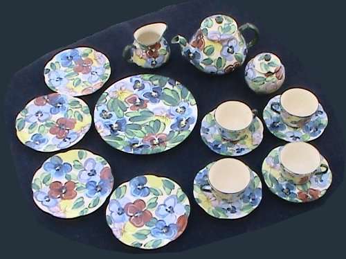 Pottery 18 piece Tea set complete - made in SA