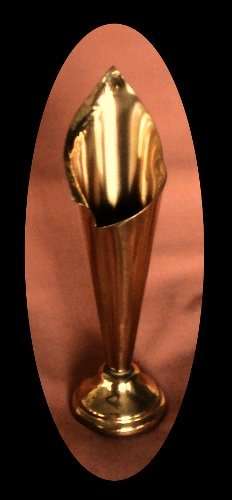 Copper vase - dainty fluted shape