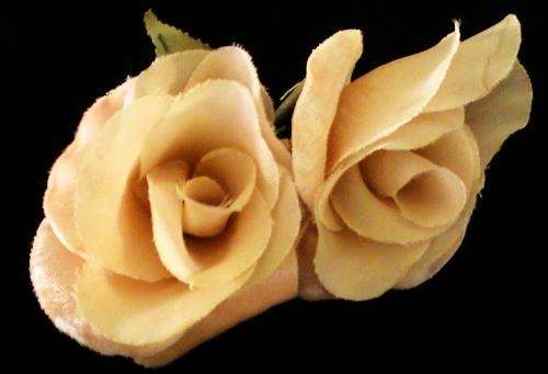 Corsage- buttonhole boutonniere - light pinkish salmon coloured - artificial rose flowers