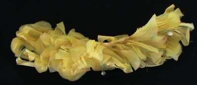 Corsage head dress - light yellow artificial flowers