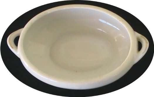 Oval shaped tureen relish/sauce serving dish - capacity 125 ml and less