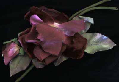Corsage/Buttonhole/Boutonniere Purple Rose with Bud (Artificial Flower)