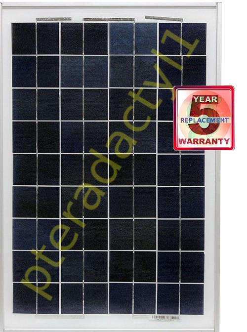 20w SOLAR PANEL POLYCRYSTALLINE ECO-PLUS SOLAIRE (12v - 20Wp)