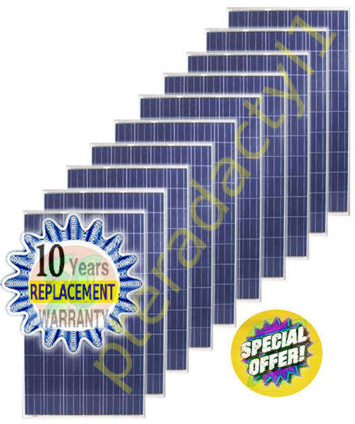300w x10 SOLAR PANELS POLYCRYSTALLINE RENESOLA SOLAIRE (36v - 300Wp Made in SA) - NOW ON SPECIAL!