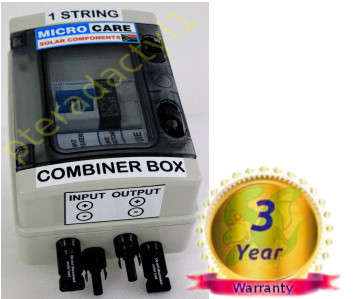 Low Voltage Combiner Box 1 string for connection between Solar PV Panels & Microcare MPPT.