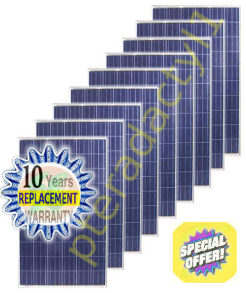 300w x 9 SOLAR PANELS POLYCRYSTALLINE RENESOLA VIRTUS II (36v - 300Wp Made in SA)