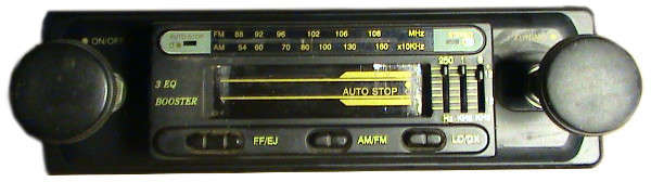 Vintage Car FM & AM Radio Cassette Player Trident with 3 EQ Booster circa 1980's