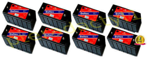 12v 200 A/H Deltec (Betta) LEAD CRYSTAL BATTERY x 8 units.