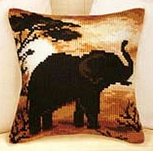 ORCHIDEA "ELEPHANT" Cross Stitch Cushion/Pillow Cover Kit by ZWEIGART (9054)