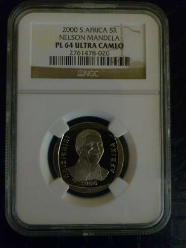 ** 2000 Mandela R5 Coin PL64**