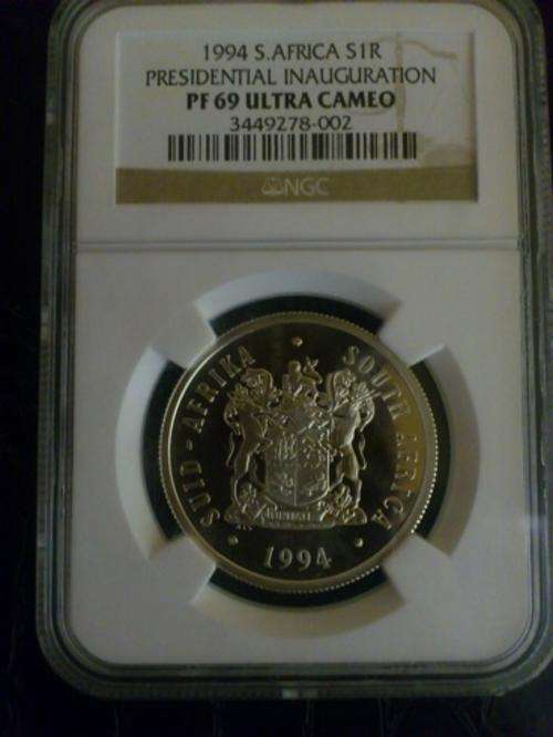 Silver R1 - PF69 UC PRESIDENTIAL INAUGURATION 1994